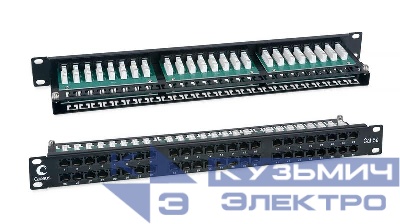 Патч-панель 19дюйм 1U 48 портов кат.5E PLHD-48-Cat.5e-Dual Cabeus 7487c