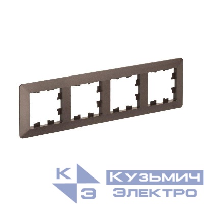 Рамка 4-м AtlasDesign Air мокко/дым. черн. SE ATN220604