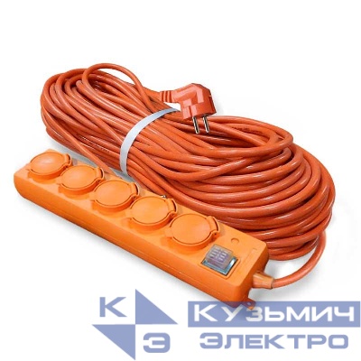 Удлинитель-шнур 5х10м с заземл. 16А IP44 У10-026 ПВС 3х1.5 с выкл. с индикатором сети с защ. крышкой UNIVersal 9633922