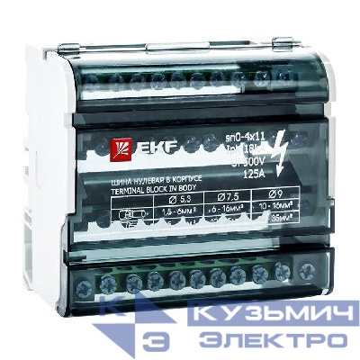 Шина нулевая в корпусе 4х11 EKF sn0-4x11