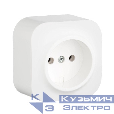 Розетка 1-м ОП Quteo 16А IP20 2P без заземл. без защ. шторок бел. IEK 782210