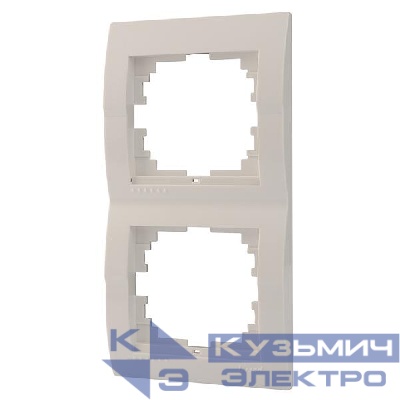 Рамка 2-м Deriy вертикал. бел. LEZARD 702-0200-152