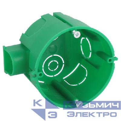 Коробка установочная 68х45мм для твердых стен с саморезами один стыковочный узел IP20 зел. KUTS1-68-45-green Эра Б0061164