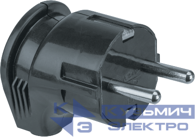 Вилка угловая 61 363 NCA-PL04-16A-E-BL с заземл. черн. Navigator 61363