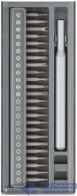 Отвертка с битами для точных работ 24 CrV бит пластиковый бокс FIT 56194