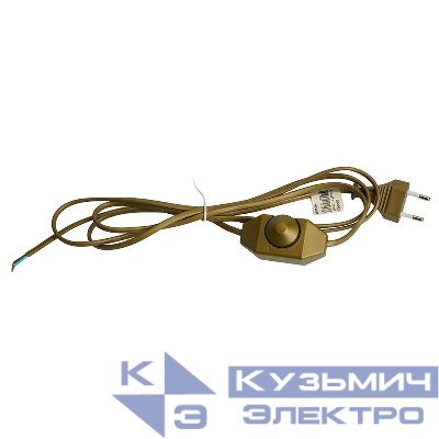 Шнур сетевой с диммером 230В 2м зол. DM103-200Вт FERON 23057