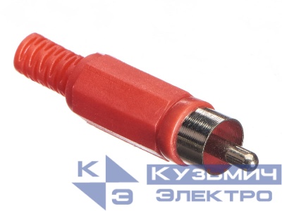 Штекер RCA красный, NETKO Optima
