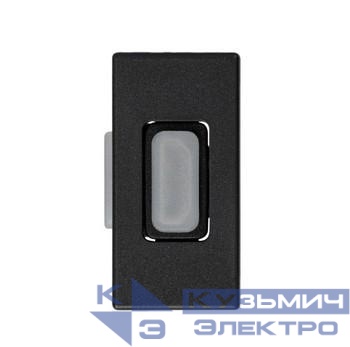 Розетка аудио/видео проходная HDMI Simon 27 узкий модуль (мама-мама) механизм графит Simon 2701094-038