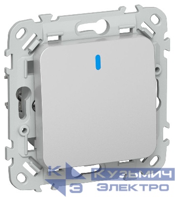 Выключатель проходной 1-кл. СП FLITE ВС61-1-1-ФлА 10А с индикацией механизм алюм. IEK FI-V12-1-10-1-K47