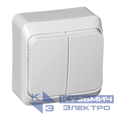Выключатель 2-кл. ОП Этюд 10А IP20 бел. SE BA10-002B