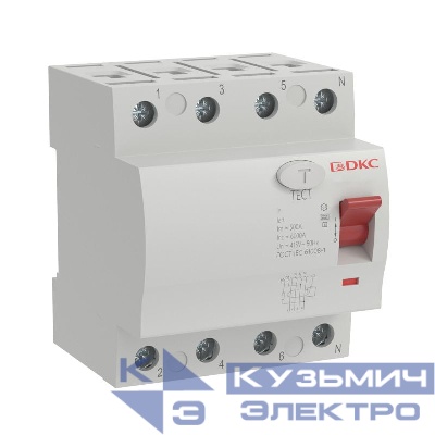 Устройство защитного отключения селективное УЗО ВДТ 4п 80А 100мА тип A-S YON MAX MDL100 DKC MDL100-4P3-80-A-S