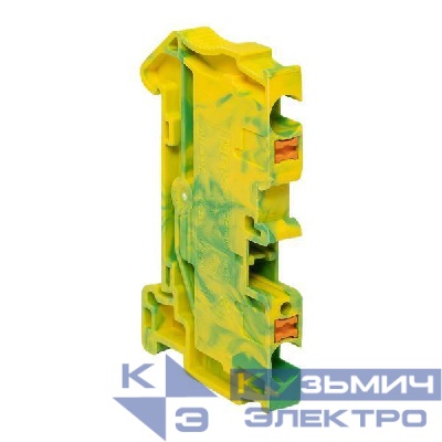 Колодка клеммная пружинная 4 Push-in земля EKF PIT-4-pe