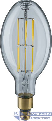 Лампа светодиодная филаментная высокомощная 14 340 NLL-ED120-24-230-840-Е27-CL 24Вт прозрачная 4000К нейтр. бел. E27 (с переходником на E40) 4200лм 176-264В Navigator 14340