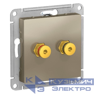 Розетка аудио 2-м AtlasDesign шампань SE ATN000587