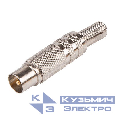 Разъем штекер TV никель с пружиной Rexant 05-2011