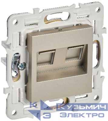 Розетка компьютерная двойн. RJ45 кат.5E SKANDY SK-K03Sh шампань IEK SK-K20-1-K37
