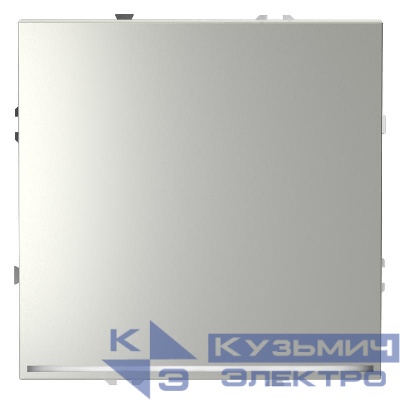 Переключатель проходной 1-кл. СП S70 10А с подсветкой механизм сталь Voltum VLS010405