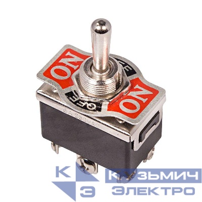Тумблер 250В 10А (6с) ON-OFF-(ON) 2п (KN-213) Rexant 36-4171