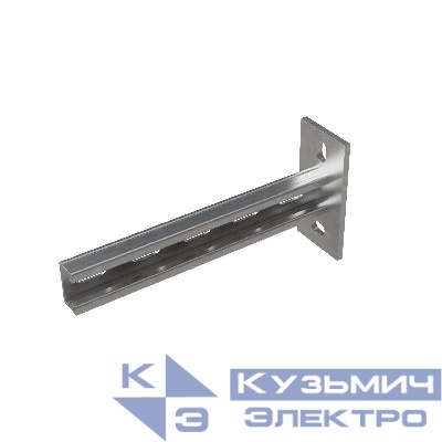 Консоль-Страт одиночная усиленная развернутая 41х21 L300 сталь 2.5мм КМ LO32078