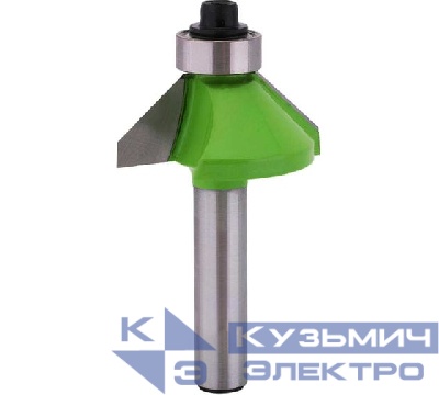 Diamond Industrial Фреза кромочная конусная с нижним подшипником 26,5 х 9,52 мм угол 45 S=8 мм Z=2 Diamond Industrial