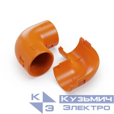 Соединитель угловой 90град. d25мм разборный оранж. Промрукав PR13.1207
