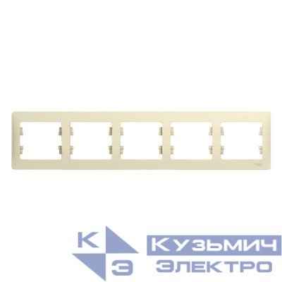 Рамка 5-м Glossa горизонт. беж. SE GSL000205