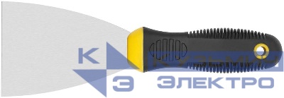 Шпатель нерж.сталь прорезин.ручка 3дюйм (75мм) черн.-желт. FIT 06685