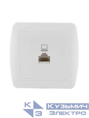 Розетка компьютерная ОП Demet RJ45 бел. LEZARD 711-0200-139