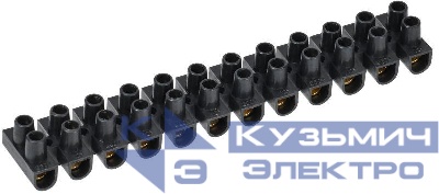 Колодка клеммная ЗВИ-15 н/г 4.0-10кв.мм 12 пар черн. IEK UZV5-015-06