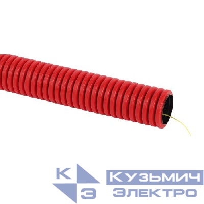 Труба гофрированная двустенная ПНД d40мм 450Н SN21 с протяжкой красн. (уп.50м) Эра Б0052251