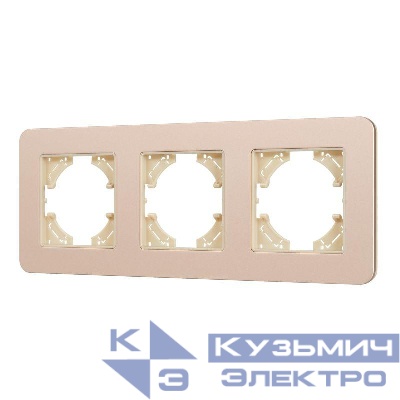 Рамка 3-м FRM-AKIRY-SFAL-3-GD алюм. Arlight 049742