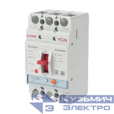 Выключатель автоматический MGS125 3P 16-20A 25kA YON MGS125M-3TAMF0020