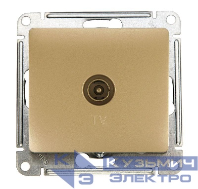 Розетка телевизионная TV Glossa коннектор механизм перламутр SE GSL000693