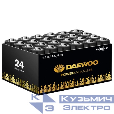 Элемент питания алкалиновый AA/LR6 1.5В Power Alkaline Pack-24 (уп.24шт) DAEWOO 5042087