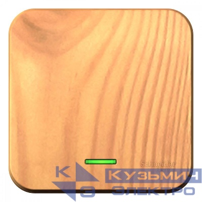 Переключатель проходной 1-кл. ОП Blanca 10А IP20 (сх. 6) 250В с подсветкой с изолир. пластиной ясень SE BLNVA106115