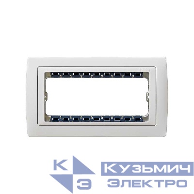 Рамка 5мод. Simon82 Centralizations узкая с суппортом бел./бел. Simon 82650-30