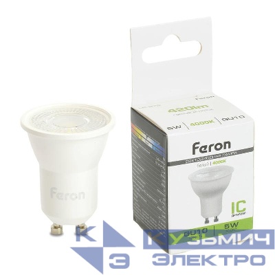 Лампа светодиодная LB-272 5Вт MR11 4000К GU10 230В с линзой 38град. FERON 51219