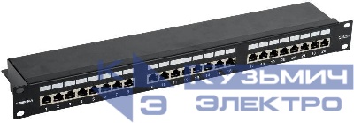 Патч-панель 1U кат.5E FTP 24 порта (Krone) GENERICA PP24-1UC5EF-K05-G