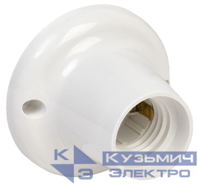 Патрон потолочный Е27 пластик. бел. IEK EPP12-04-01-K01