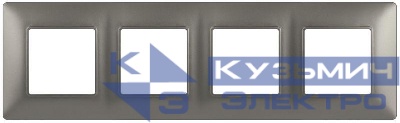 Рамка 4-м Elegance 14-5004-16 для розеток и выключателей титан Эра Б0065819