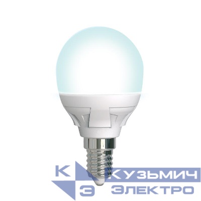 Лампа светодиодная LED-G45 7W/4000K/E14 /FR/DIM PLP01WH Яркая 7Вт матовая 4000К нейтр. бел. E14 диммир. (упак. картон) Uniel UL-00004300