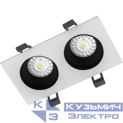 Рамка двойная ADJUSTABLE UGR/R бел./черн. СТ 2902000110