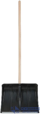 Лопата для уборки снега "Ледо" 495х375х1320мм деревянный черенок; пластик. 68101