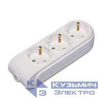 Колодка удлинителя 3-м с заземл. защ. шторки Makel N3210000