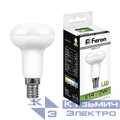 Лампа светодиодная LB-450 7Вт R50 рефлектор 4000К E14 230В FERON 25514