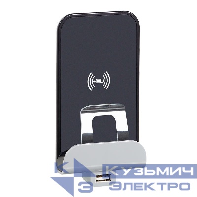 Устройство зарядное беспроводное Etika Qi 1А с дополнит. разъемом USB A 5В 2.4А сл. кость IEK 672337