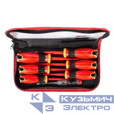 Набор диэлектрических отверток НИО-2207 PZ/FL СЛИМ КВТ 103018