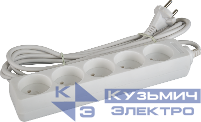 Удлинитель 5х3м без заземл. 6А IP20 71 553 NPE-S-05-300-X-2х0.75 Navigator 71553