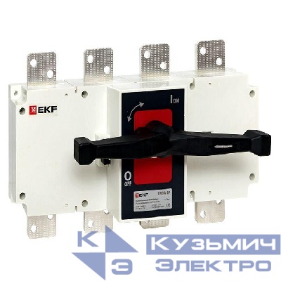 Рубильник-выключатель 4п 1000А с рукояткой управления для прямой установки PowerSwitch EKF psds-1000-4