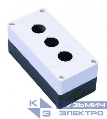 Пост кнопочный 3-м КП-101 d22мм с кабел. вводом для устройств сигнализации и управления пластик. бел. DEKraft 25503DEK